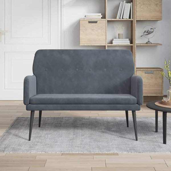 vidaXL Lavika, σκούρο γκρι, 108x79x79 cm, επενδεδυμένη με βελούδο