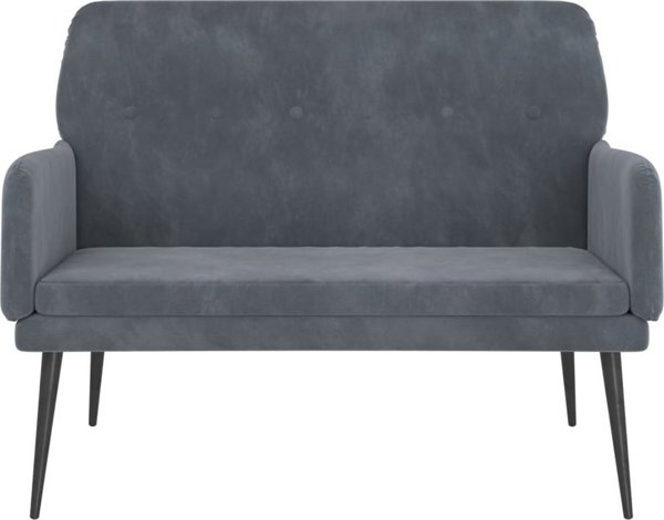 vidaXL Lavika, σκούρο γκρι, 108x79x79 cm, επενδεδυμένη με βελούδο