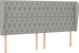 vidaXL Zaglowek uszak, jasnoszary, 203x23x118/128 cm, tkanina