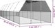 vidaXL Εξωτερικό κλουβί για κοτόπουλα, 3x12x2 μ, γαλβανισμένος χάλυβας