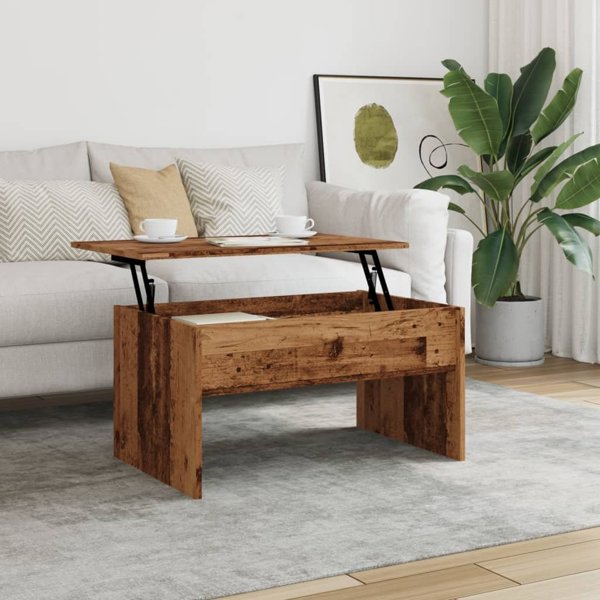 vidaXL Stolik kawowy, stare drewno, 80x50,5x41,5 cm