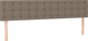 vidaXL Zaglowek do lozka z LED taupe 200x5x78/88 cm tkanina