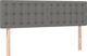 vidaXL Κεφαλαρια για Κρεβάτι, 2 Τεμ., Σκούρο Γκρι, 72x5x78/88 cm, Ύφασμα