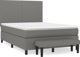 vidaXL Kontinental krevati me strwma, skouro gkri yfasma, 140x200 cm