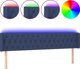 vidaXL vidaXL Κεφαλάρι κρεβατιού με LED, μπλε, 183x16x78/88 cm, ύφασμα