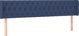 vidaXL vidaXL Κεφαλάρι κρεβατιού με LED, μπλε, 183x16x78/88 cm, ύφασμα