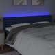 vidaXL vidaXL Κεφαλάρι κρεβατιού με LED, μπλε, 183x16x78/88 cm, ύφασμα
