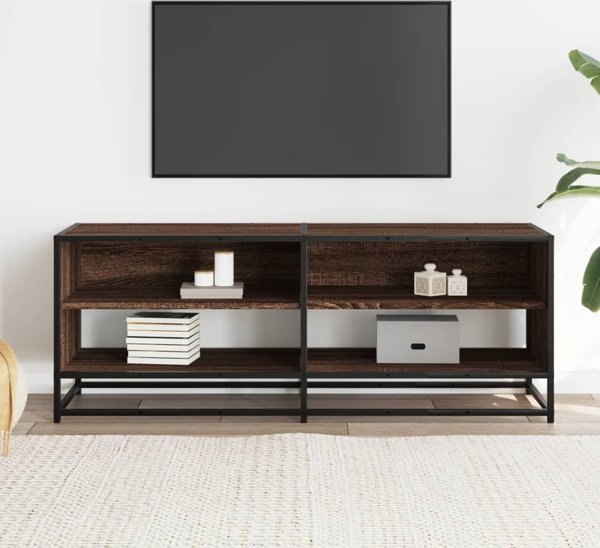 vidaXL Ντουλάπι για τηλεόραση, καφέ δρυς, 120,5x40x46 εκ.