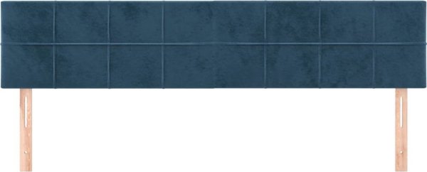vidaXL Σετ 2 τελιχίων κρεβατιού, σκούρο μπλε, 80x5x78/88 εκ., βελούδο
