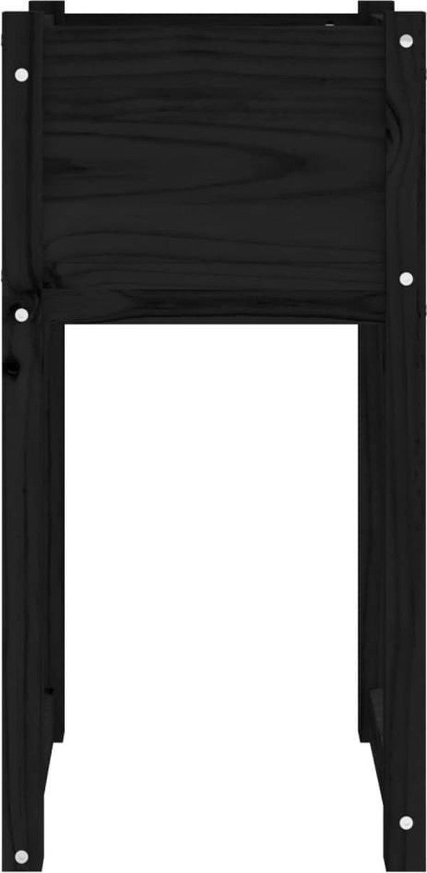 vidaXL vidaXL Donice, 2 szt., czarny, 40x40x81 cm, lite drewno sosnowe