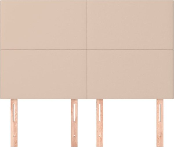 vidaXL Προσκέφαλα, 4 τεμάχια, καπουτσίνο, 72x5x78/88 cm, δερματίνη