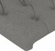 vidaXL Προσκέφαλο Κρεβατιού με LED, σκούρο γκρι, 83x16x118/128 εκ., ύφασμα