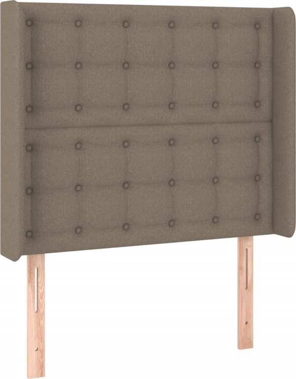 vidaXL Κρεβάτι Continental με στρώμα, ταουπέ, 90x190 cm, υφασμάτινη επένδυση