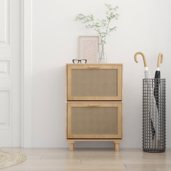 Szafka na buty vidaXL, brazowa, 52x25x80 cm, material drewnopochodny