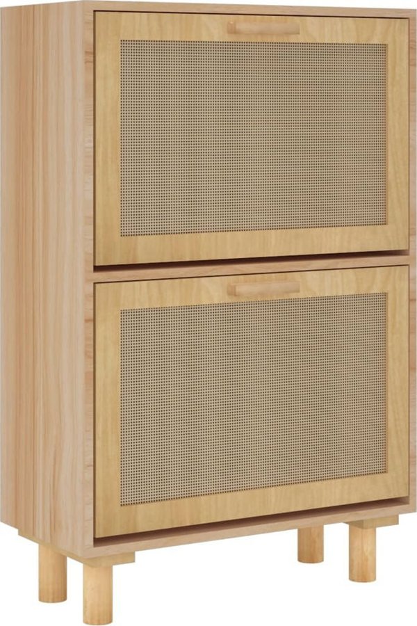 Szafka na buty vidaXL, brazowa, 52x25x80 cm, material drewnopochodny