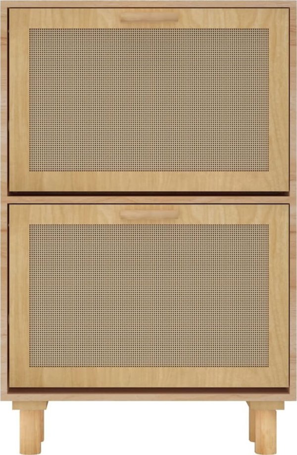 Szafka na buty vidaXL, brazowa, 52x25x80 cm, material drewnopochodny