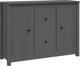 vidaXL vidaXL Komoda, szara, 100x35x74 cm, lite drewno sosnowe