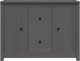 vidaXL vidaXL Komoda, szara, 100x35x74 cm, lite drewno sosnowe