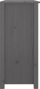 vidaXL vidaXL Komoda, szara, 100x35x74 cm, lite drewno sosnowe