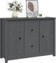vidaXL vidaXL Komoda, szara, 100x35x74 cm, lite drewno sosnowe