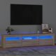 vidaXL Έπιπλο TV με LED φωτισμό, δρυς Sonoma, 180x35x40 εκ.