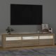 vidaXL Έπιπλο TV με LED φωτισμό, δρυς Sonoma, 180x35x40 εκ.