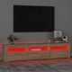 vidaXL Έπιπλο TV με LED φωτισμό, δρυς Sonoma, 180x35x40 εκ.