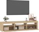 vidaXL Έπιπλο TV με LED φωτισμό, δρυς Sonoma, 180x35x40 εκ.