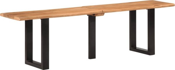 vidaXL Πάγκος 160 cm από Μασίφ Ξύλο Ακακίας και Χάλυβα