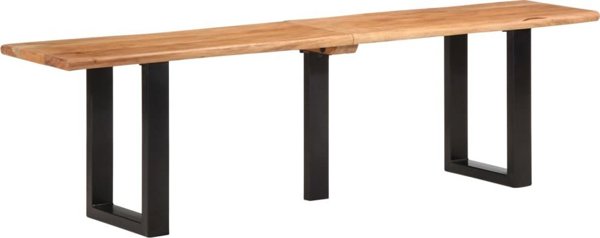 vidaXL Πάγκος 160 cm από Μασίφ Ξύλο Ακακίας και Χάλυβα