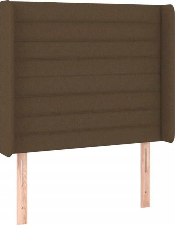 vidaXL Λουτζκο κοντινεντάλ με στρώμα, καφέ, 100x200 cm, ύφασμα