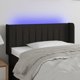 vidaXL Κεφαλάρι κρεβατιού με LED, μαύρο, 103x16x78/88 cm, ύφασμα