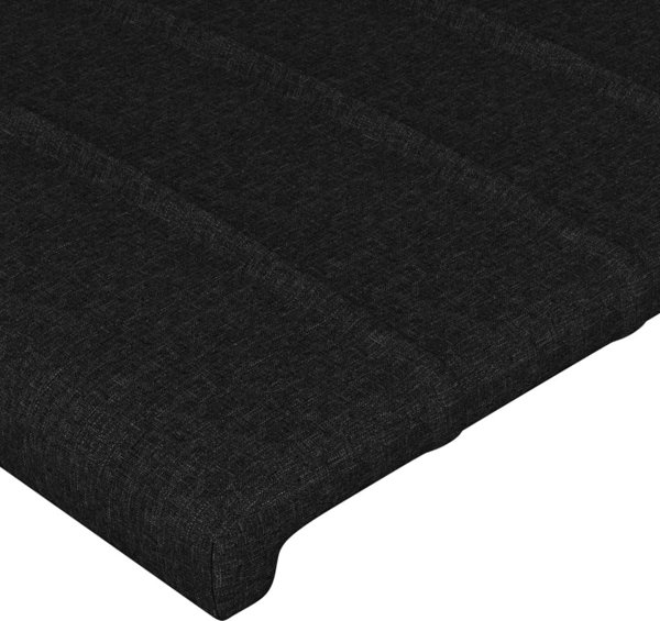 vidaXL Σετ 2 zaglowek uszak για κρεβάτι, μαύρα, 72x5x78/88 cm, ύφασμα