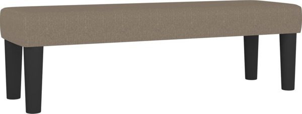 vidaXL Lozko kontynentalne με στρώμα, taupe, ύφασμα, 140x190 cm