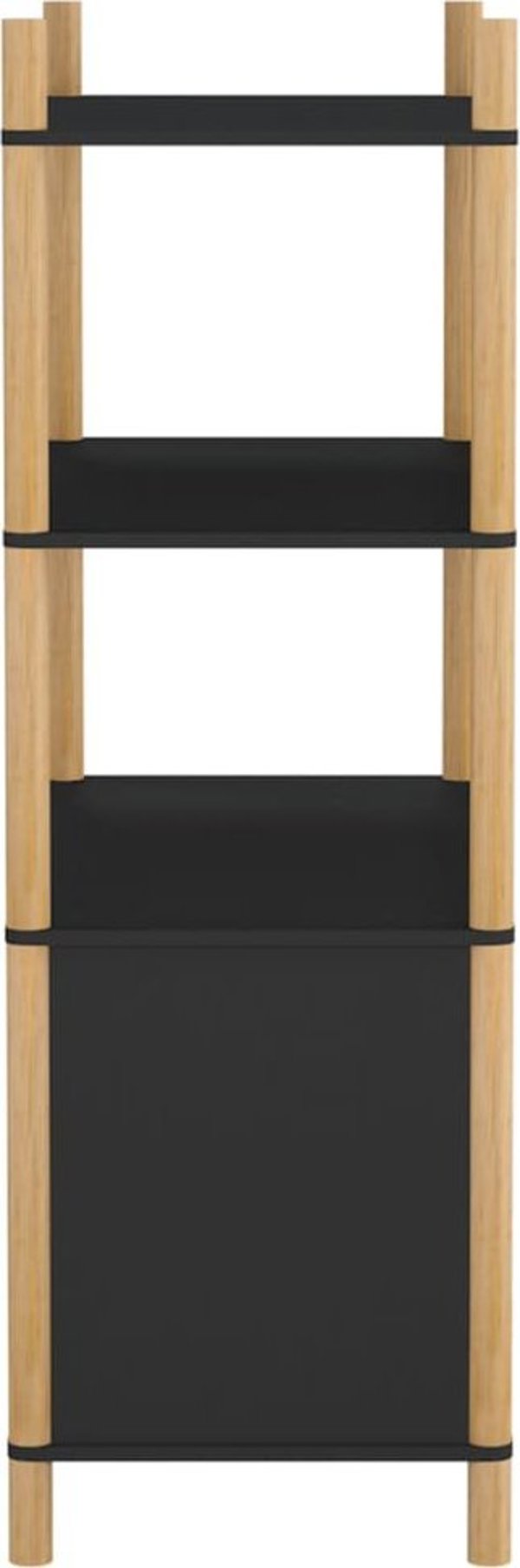 vidaXL Υψηλή ντουλάπα, μαύρη, 80x40x121 εκ., υλικό ξύλου
