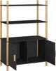 vidaXL Υψηλή ντουλάπα, μαύρη, 80x40x121 εκ., υλικό ξύλου