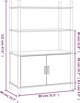vidaXL Υψηλή ντουλάπα, μαύρη, 80x40x121 εκ., υλικό ξύλου
