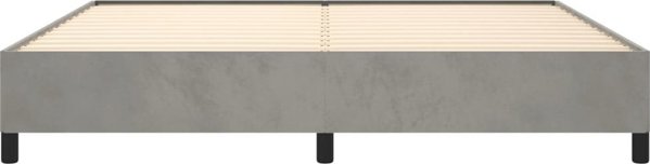vidaXL Rama κρεβατιού, ανοιχτό γκρι, 200 x 200 cm, επενδυμένη με βελούδο