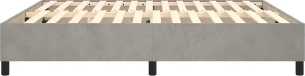 vidaXL Rama κρεβατιού, ανοιχτό γκρι, 200 x 200 cm, επενδυμένη με βελούδο