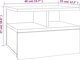vidaXL Wiszace szafki nocne 2 szt szary dab sonoma 40x31x27 cm