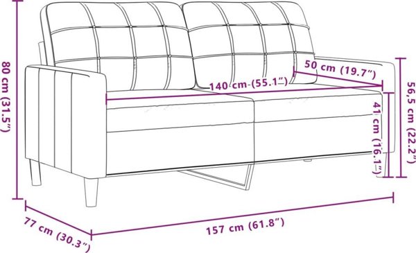 vidaXL Σετ Καθιστικού 2 Τεμαχίων Taupe Επαγκαλυμμένο με Υφασμα