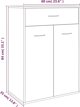 vidaXL Εταζέρα παπουτσιών, ντελικάτο δρυς, 60x35x84 εκ