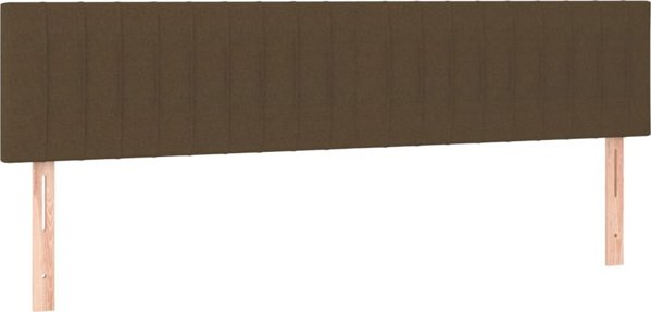 vidaXL Κρεβάτι Continental με Στρώμα, Υφασμάτινο, 160x200 cm, Καφέ