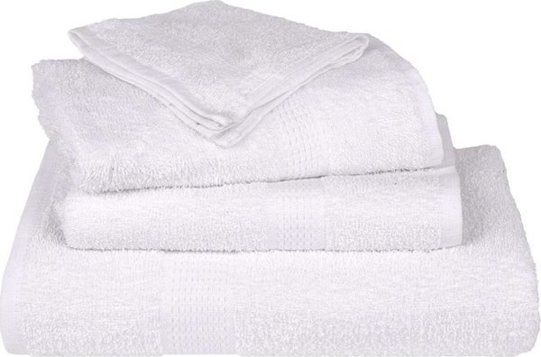 vidaXL πετσέτες χεριών 4 τεμ. λευκές 50x100 cm 100% βαμβάκι