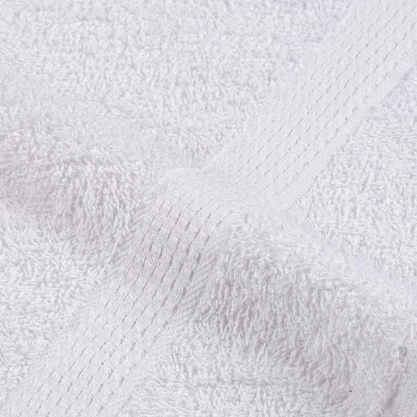vidaXL πετσέτες χεριών 4 τεμ. λευκές 50x100 cm 100% βαμβάκι