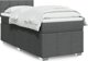 vidaXL Κρεβάτι Continental με Στρώμα, Σκούρο Γκρι Ύφασμα, 90x200 cm