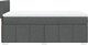 vidaXL Κρεβάτι Continental με Στρώμα, Σκούρο Γκρι Ύφασμα, 90x200 cm