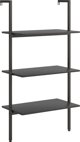 vidaXL Ραφιέρα σκάλα με 3 ράφια, μαύρη, 64x35x120,5 εκ.
