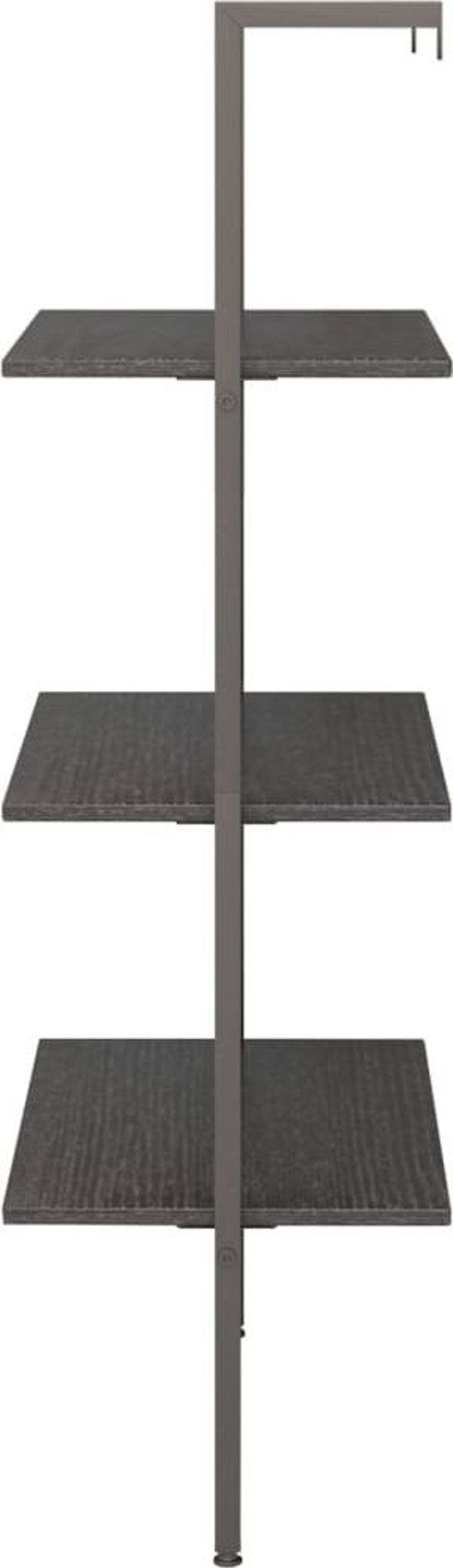 vidaXL Ραφιέρα σκάλα με 3 ράφια, μαύρη, 64x35x120,5 εκ.