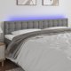 vidaXL Zaglowek do lozka z LED, ciemnoszary, 160x5x78/88 cm, tkanina